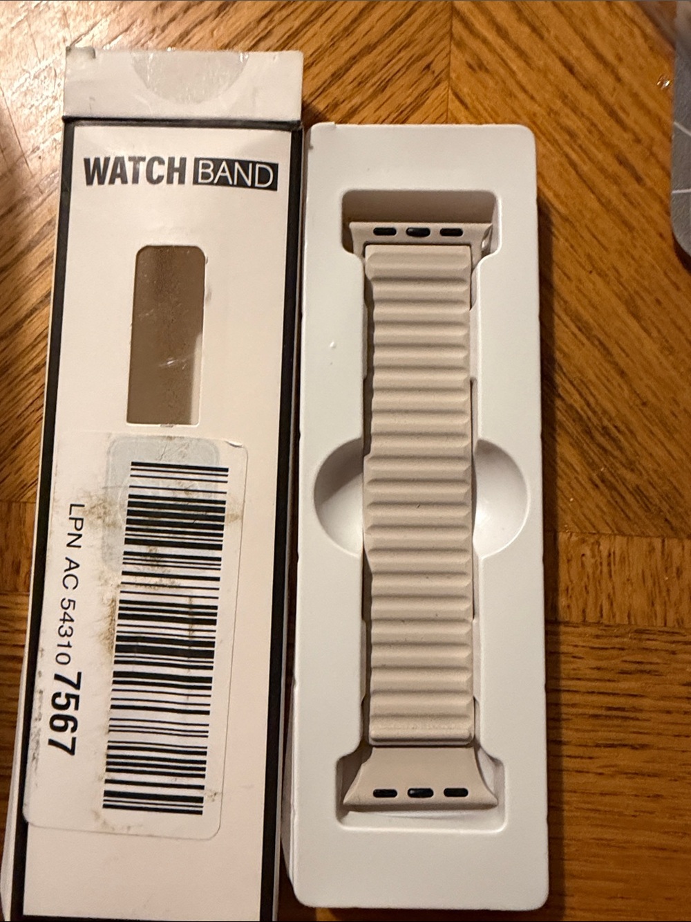 Neutral Beige magnetic Style Watch Band compatible with Apple Watch